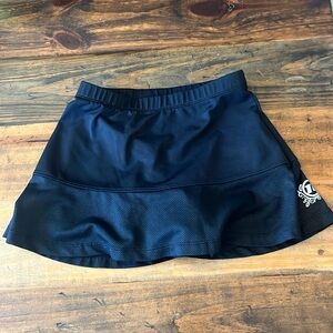 Novara Cycling Skort Girls Small Black Padded Skirt Elastic Waist